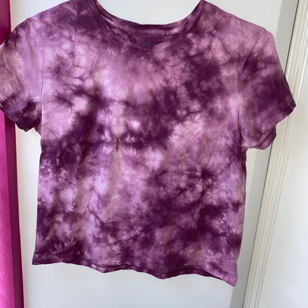 Tie die cropped tee